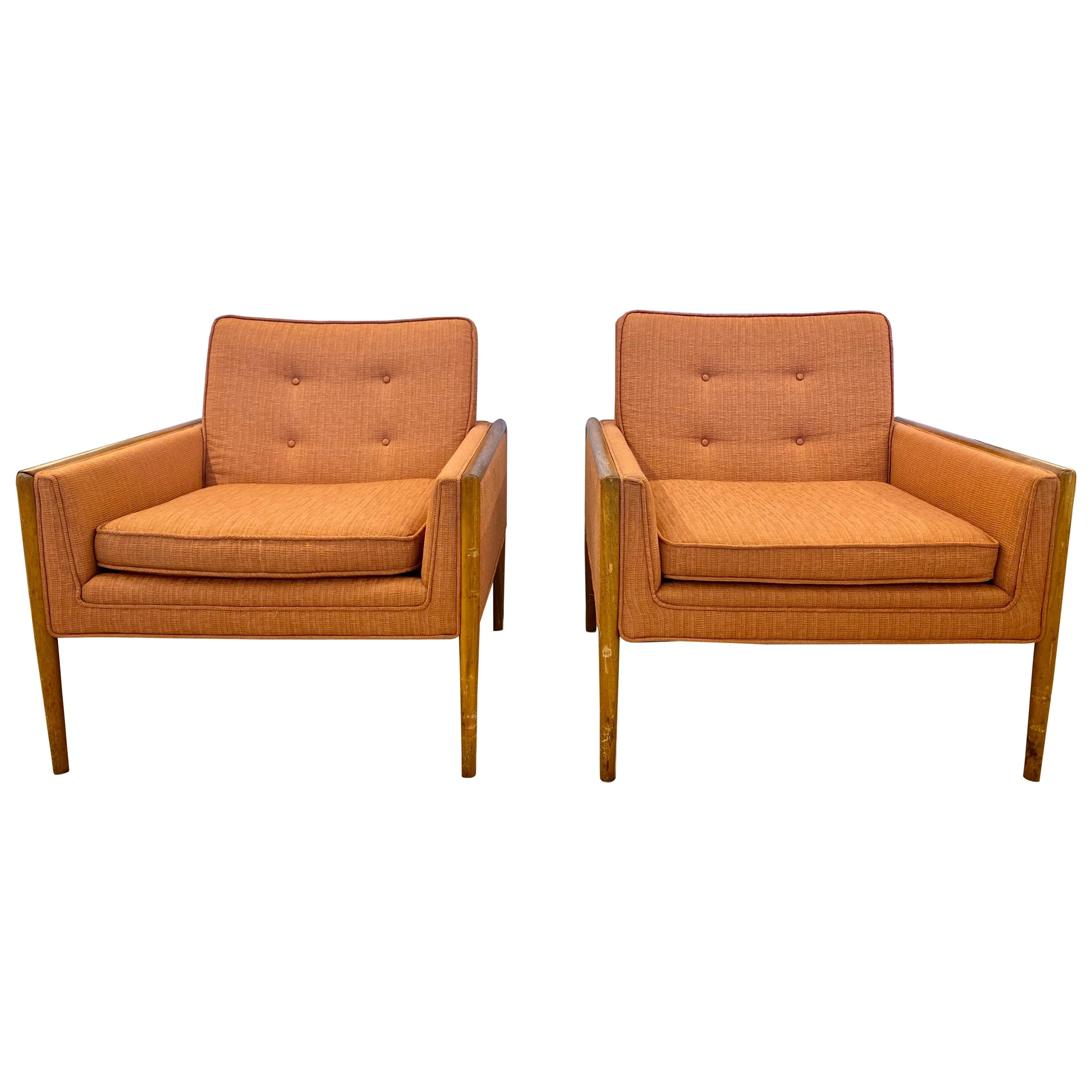 Pair of MidCentury Modern Walnut Lounge Chairs at 1stDibs pair of lounge chairs, pair of