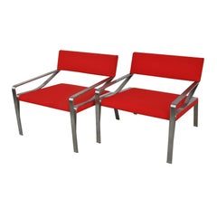 Retro Pair of Mid-Century Modern Lounge Chairs by Bernhardt