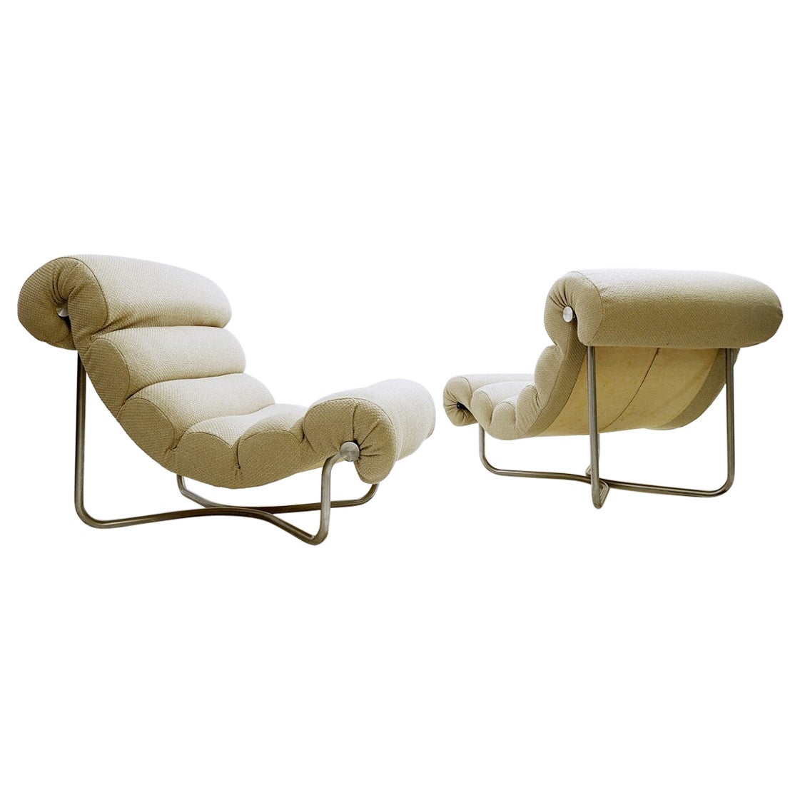 Pair of Mid Century Modern Lounge Chairs by Georges van Rijck, Beaufort - 1960s