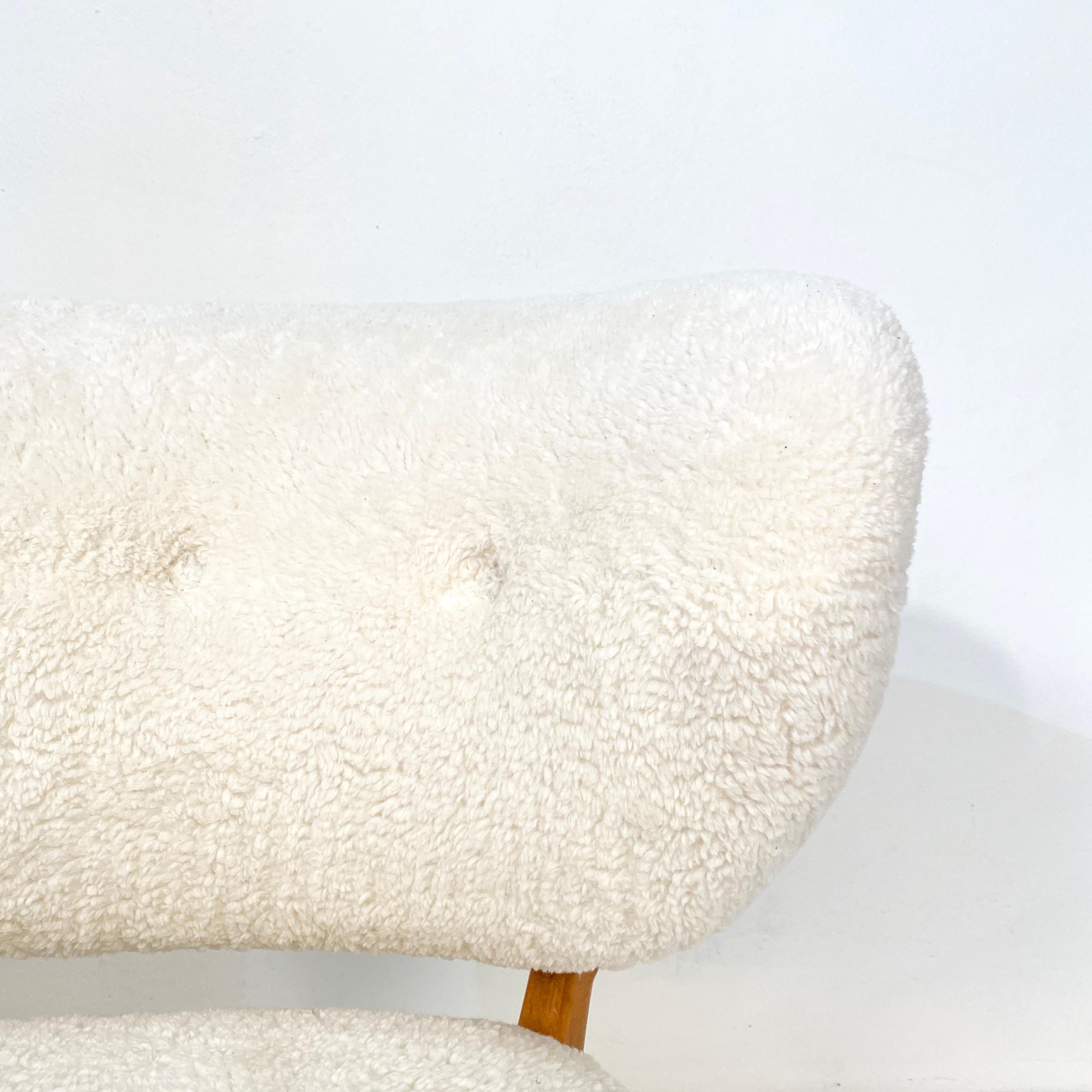 Pair of Boucle Mid-Century Lounge Chairs by Otto Schultz in Teddy Fur, 1950s 10