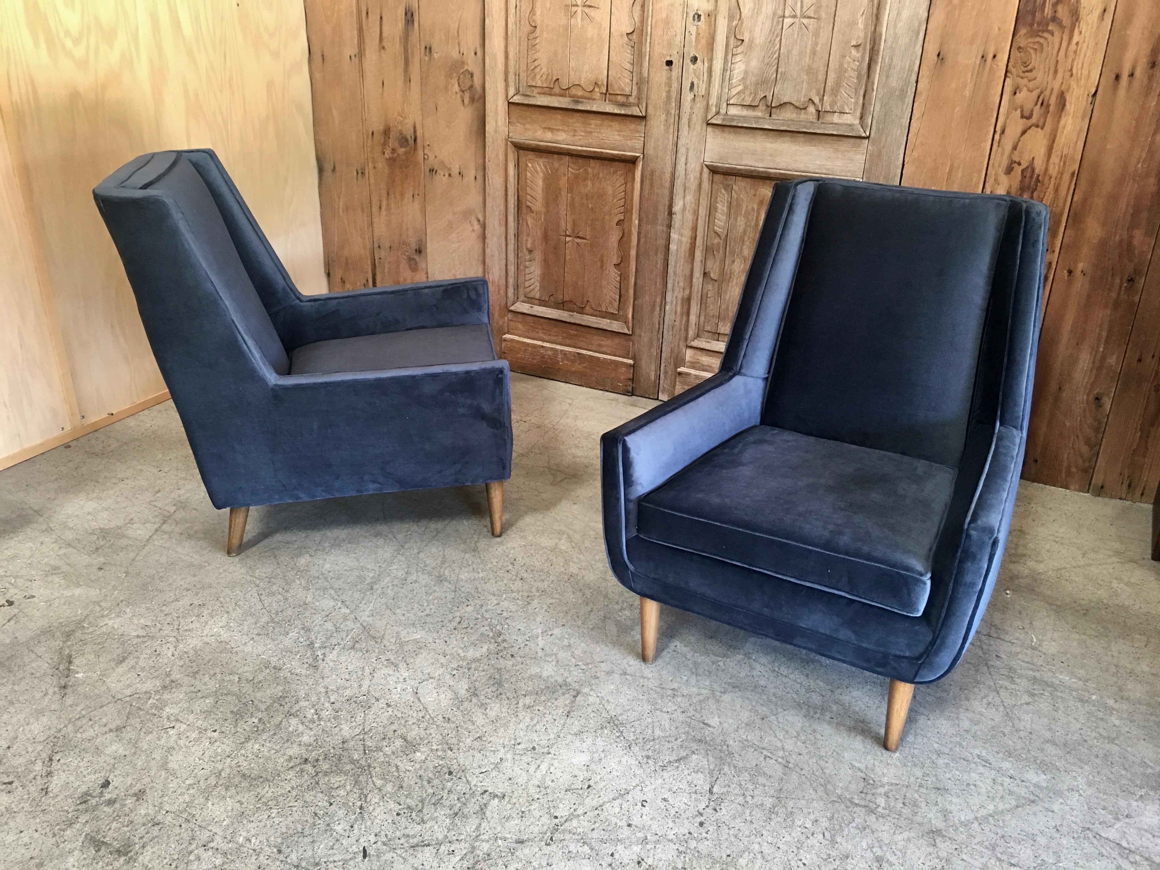American Pair of Mid-Century Modern Lounge Chairs