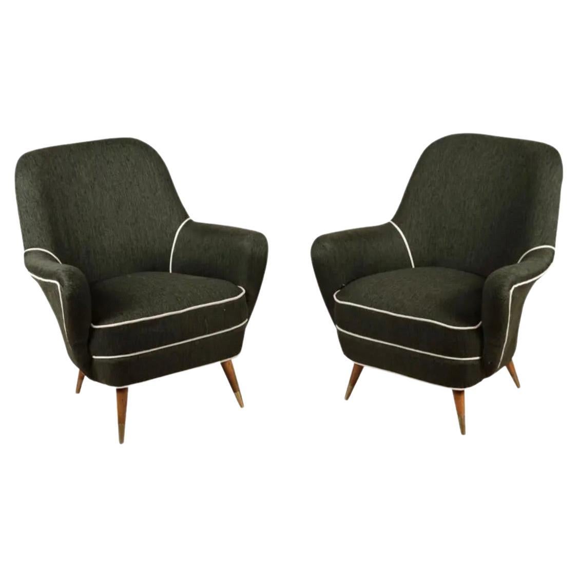 Pair of Mid-Century Modern Lounge Chairs For Sale
