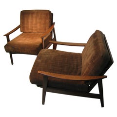 Pair of Mid-Century Modern Lounge Chairs Style of Grete Jalk