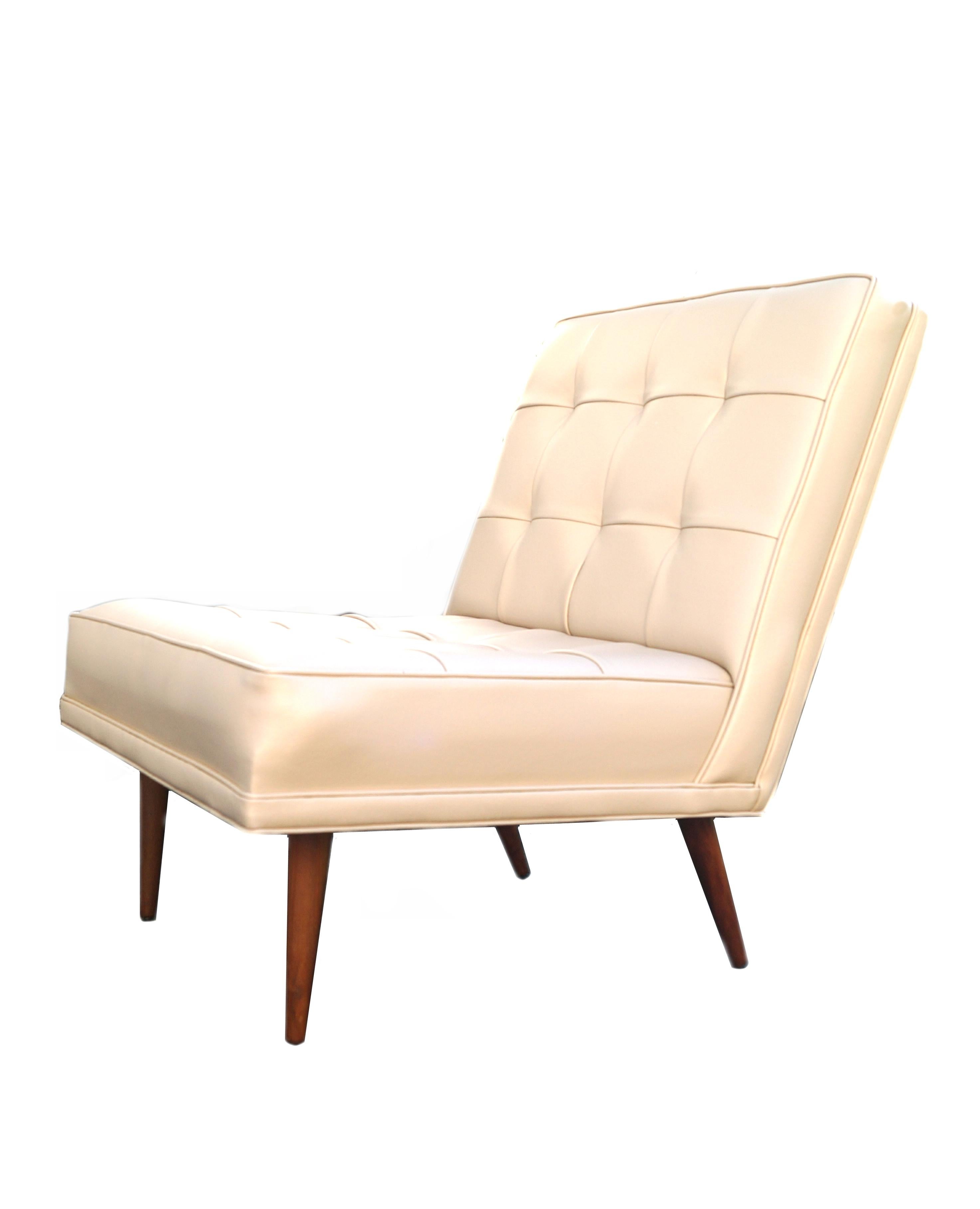 Ein Paar moderne Lounge-Sessel ohne Armlehne aus der Mitte des Jahrhunderts in der Art von Paul McCobb im Angebot 4
