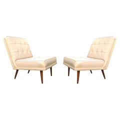 Pair of Mid-Century Modern Lounge Slipper Chairs Manner of Paul McCobb