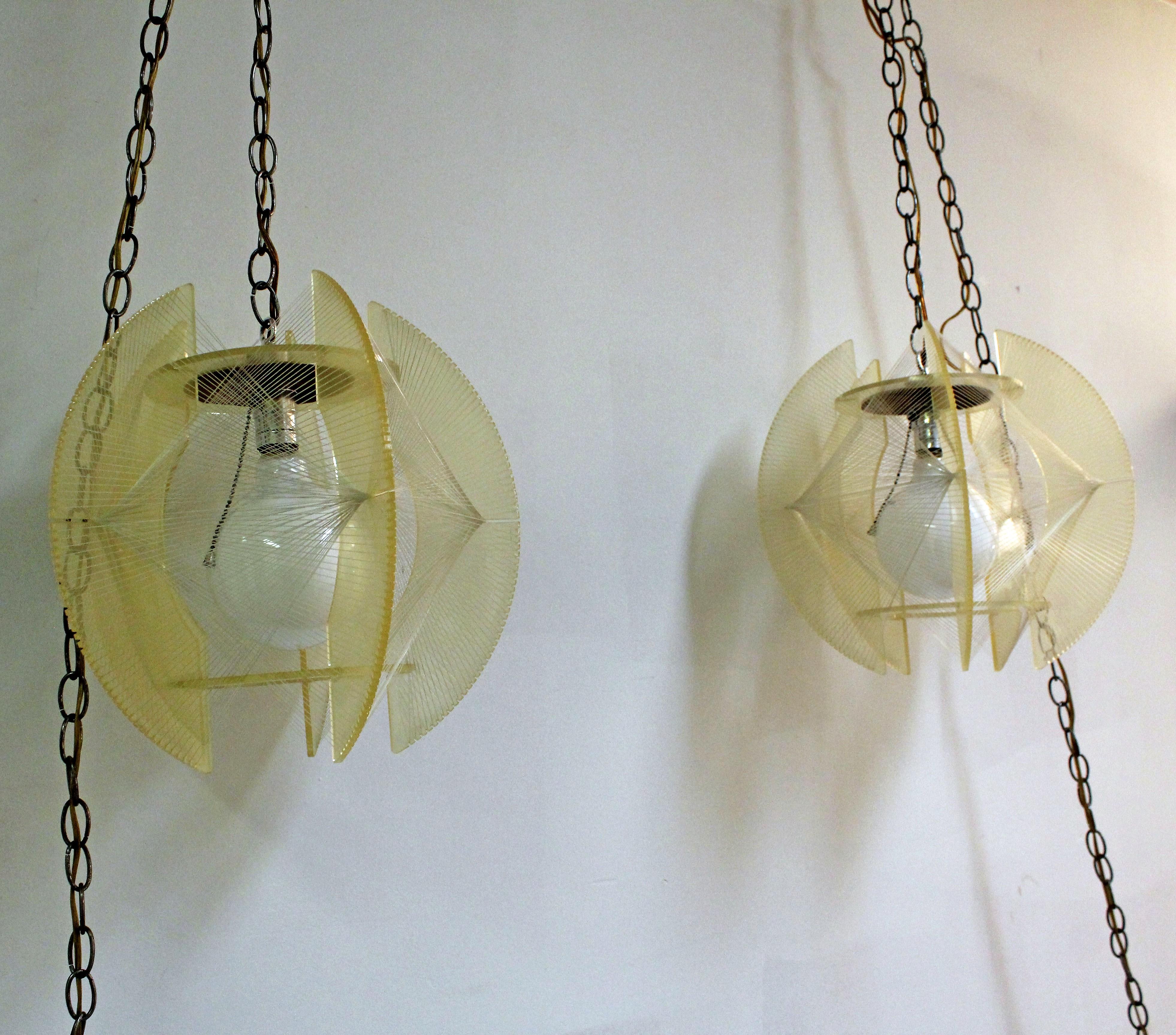 mid century hanging lamp with chain