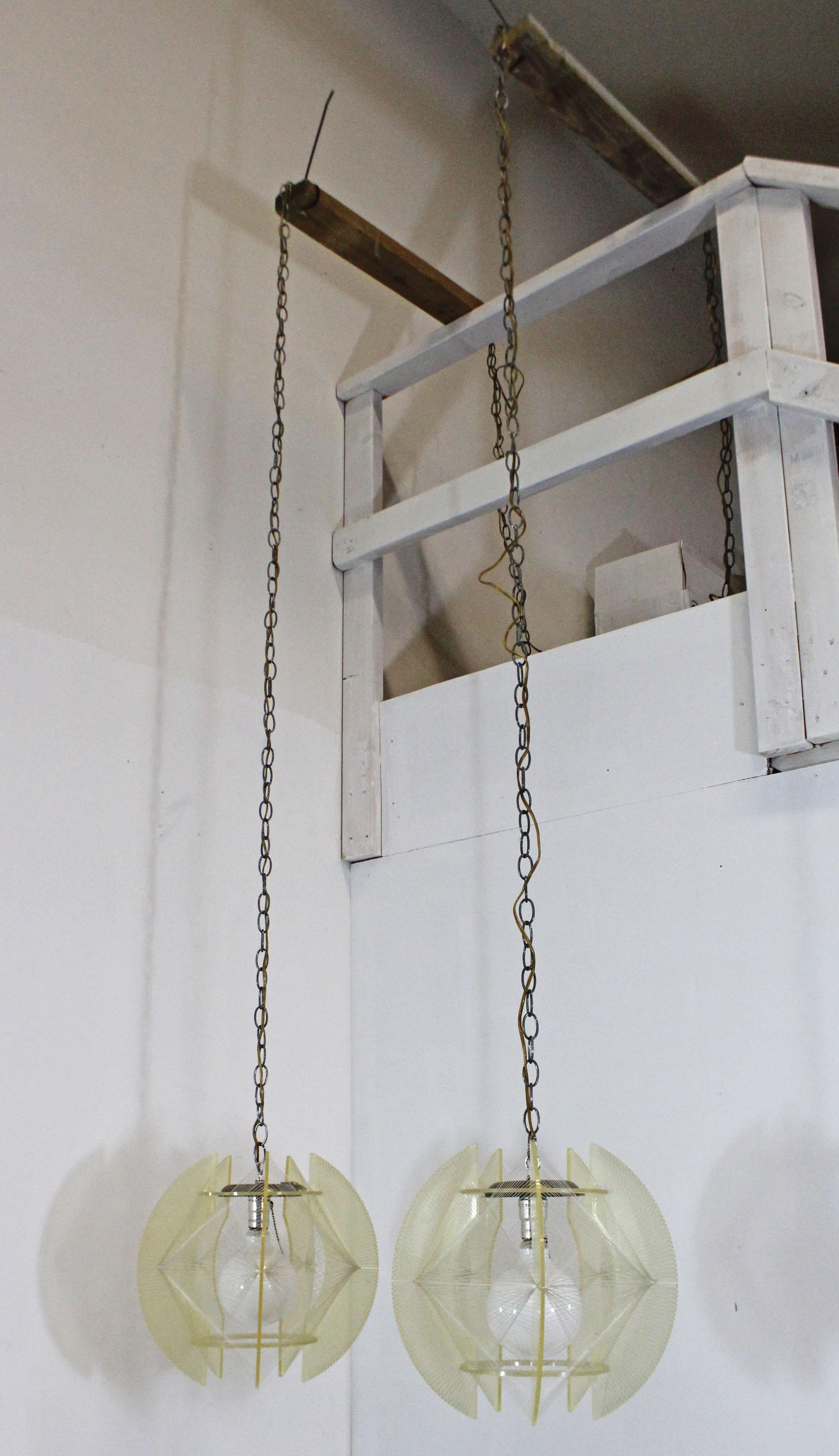 lucite pendant light