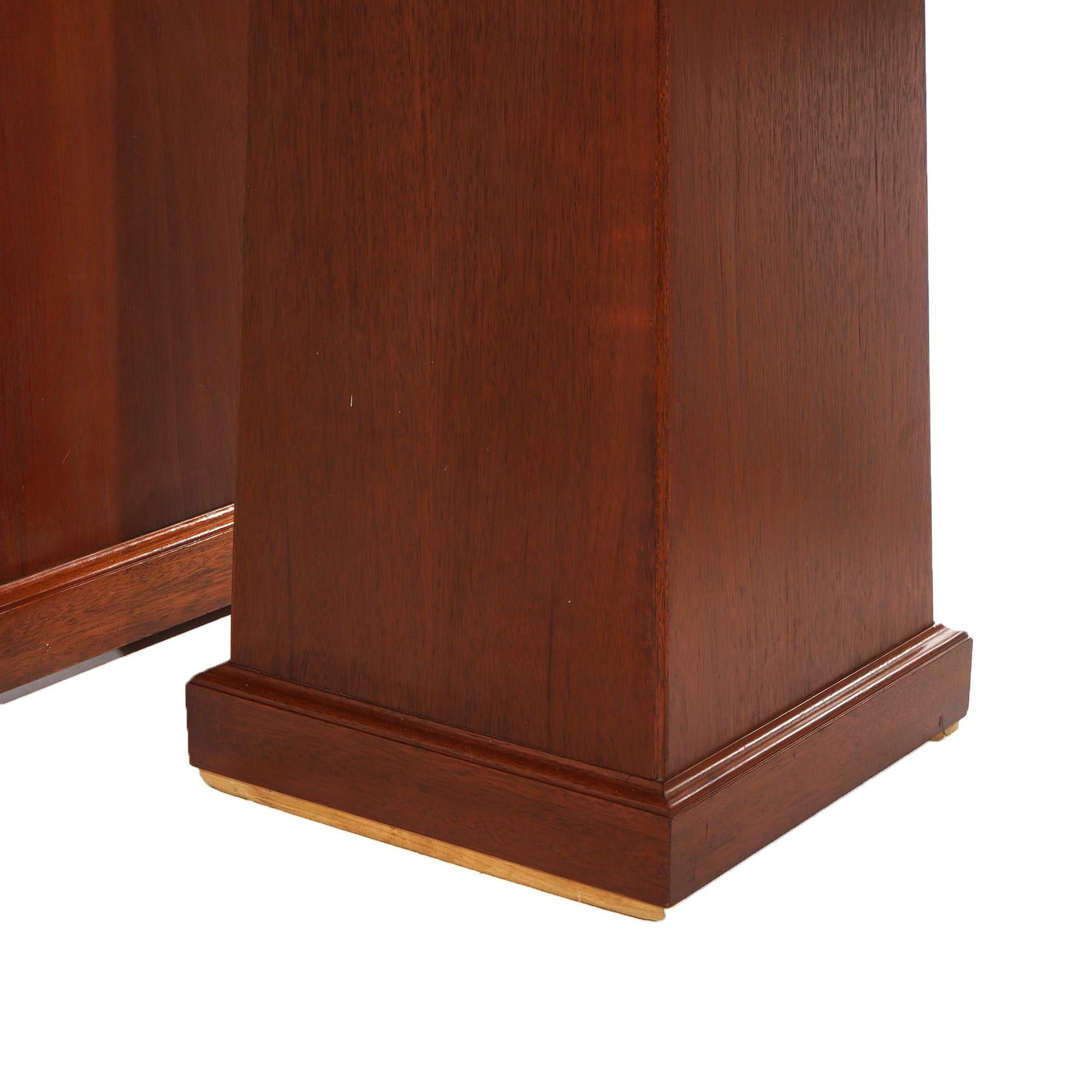 Mid-Century Modern Pair of Mid Century Modern Mahogany Flare Form Sculpture Display Stands 20thC For Sale