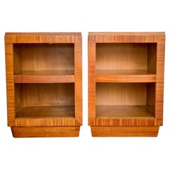 Pair of Mid-Century Modern Mahogany Wood Open Nightstands by RWAY, 1950s