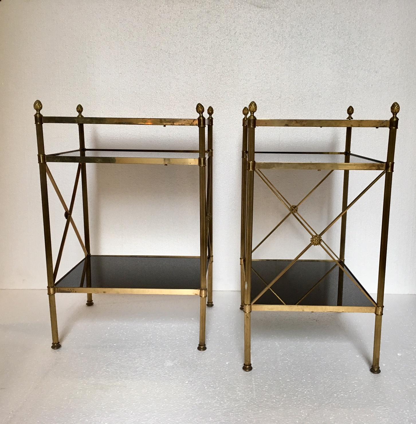 Pair of Mid-Century Modern Maison Jansen Style Side Tables 2