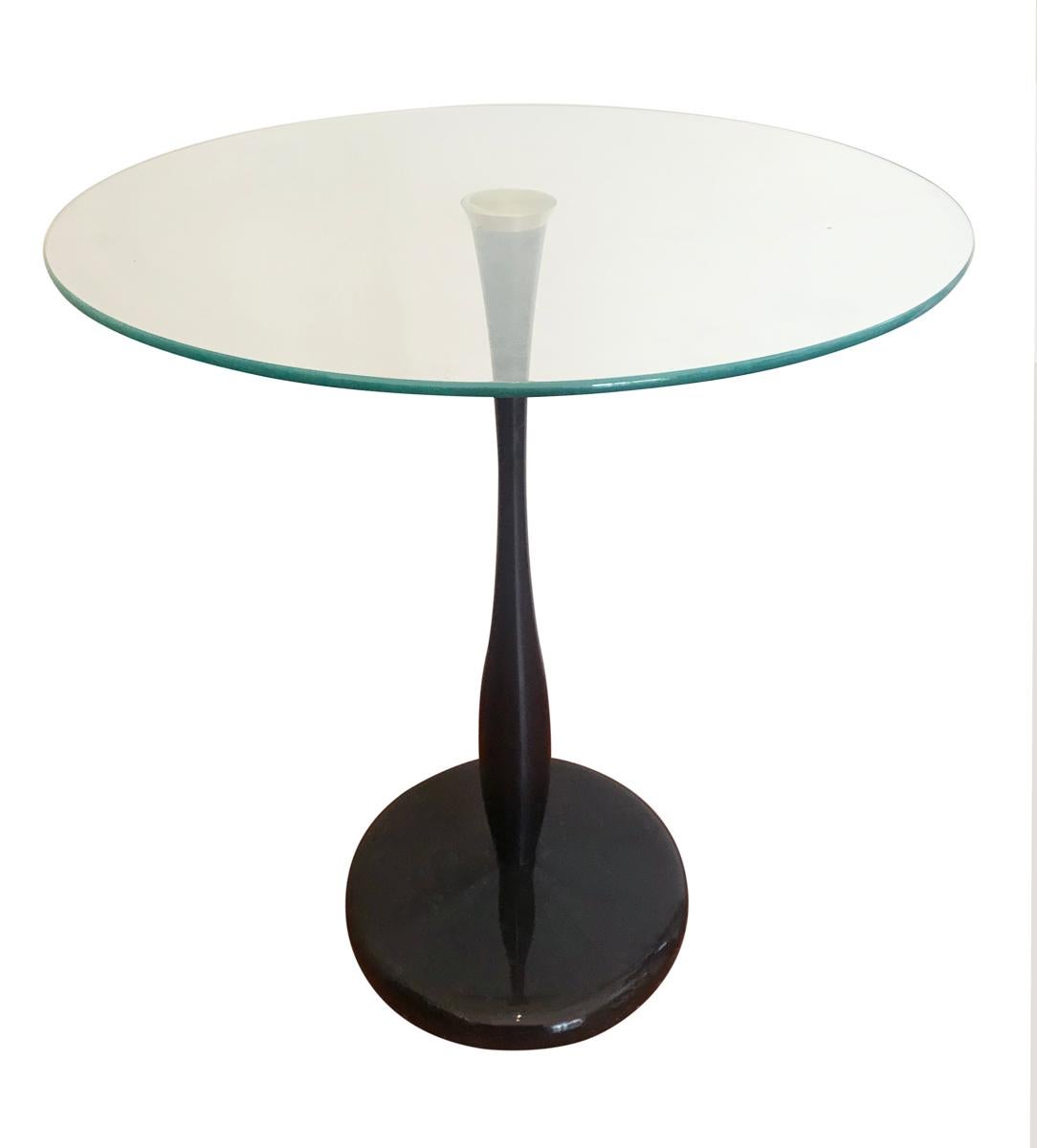 Post-Modern Pair of Mid-Century Modern Marble and Glass End / Side Tables by Kaiser Newman For Sale