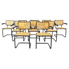 Pair of Mid-Century Modern Marcel Breuer Black B64 Cesca Chairs, Italy, 1970