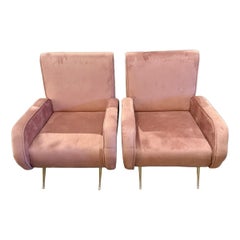 Pair of Mid-Century Modern Marco Zanuso Design Lounge Chairs