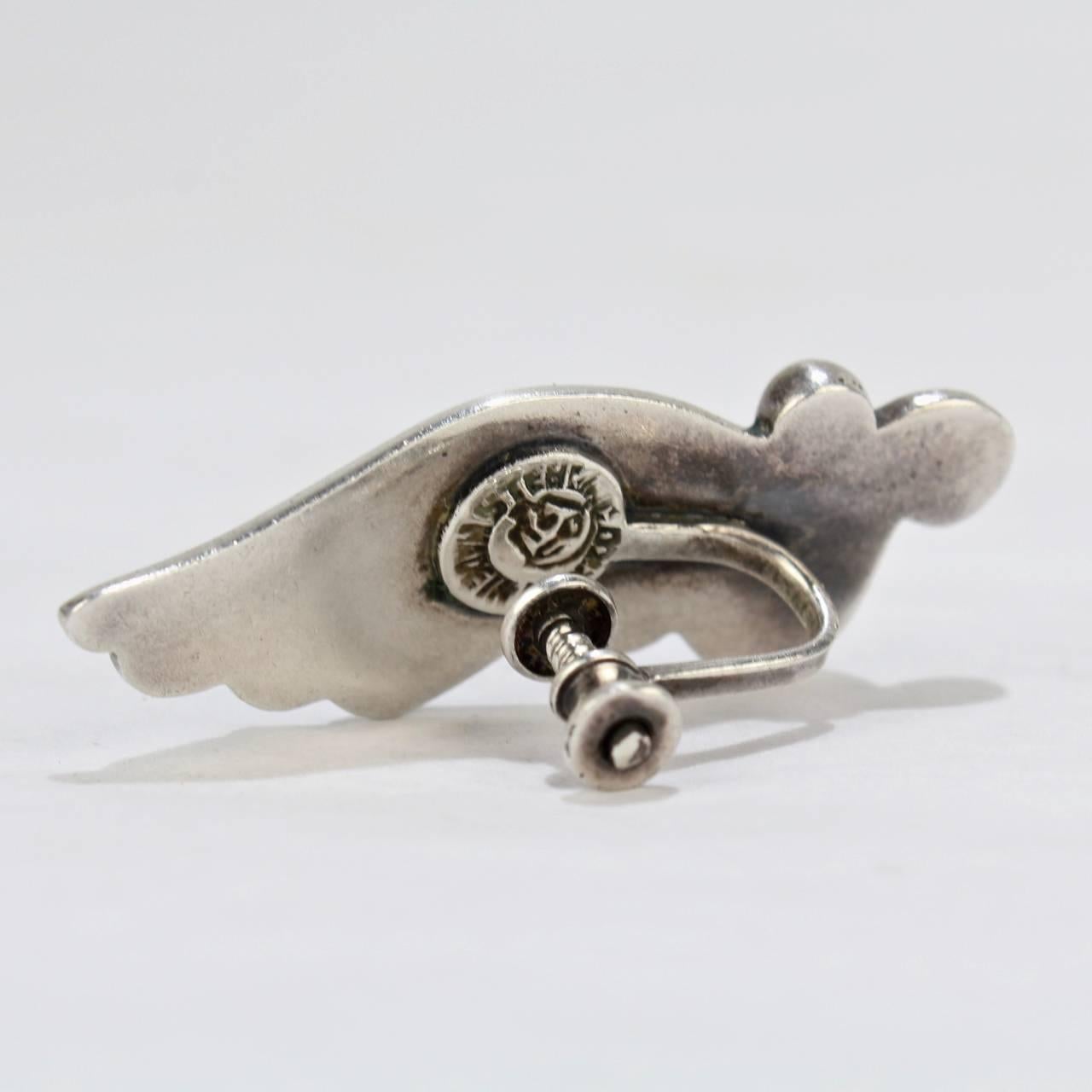 Pair of MidCentury Modern Margot de Taxco Mexican Sterling Silver