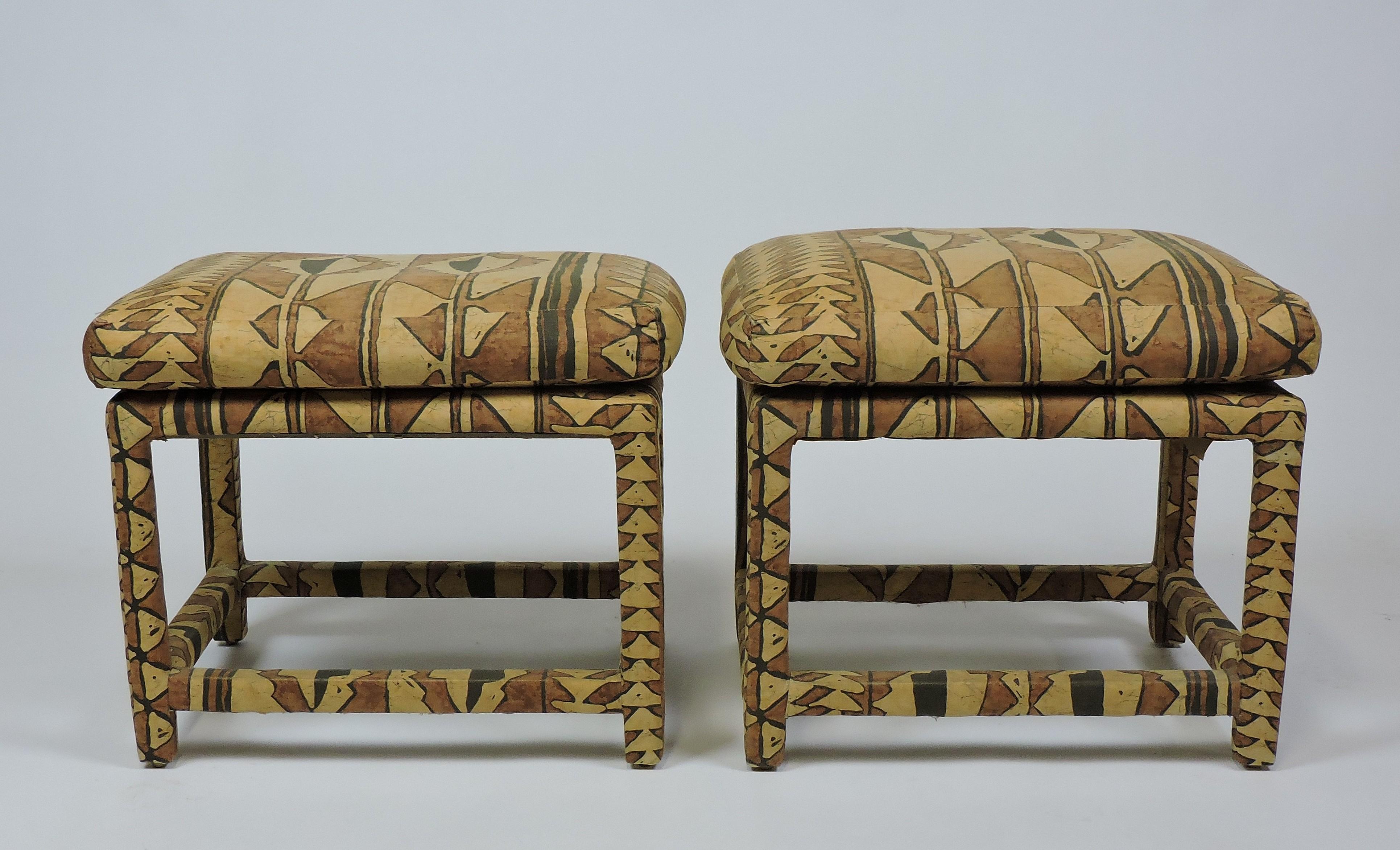 Late 20th Century Pair Baughman Mid-Century Modern Parsons Ottomans or Benches for Thayer Coggin