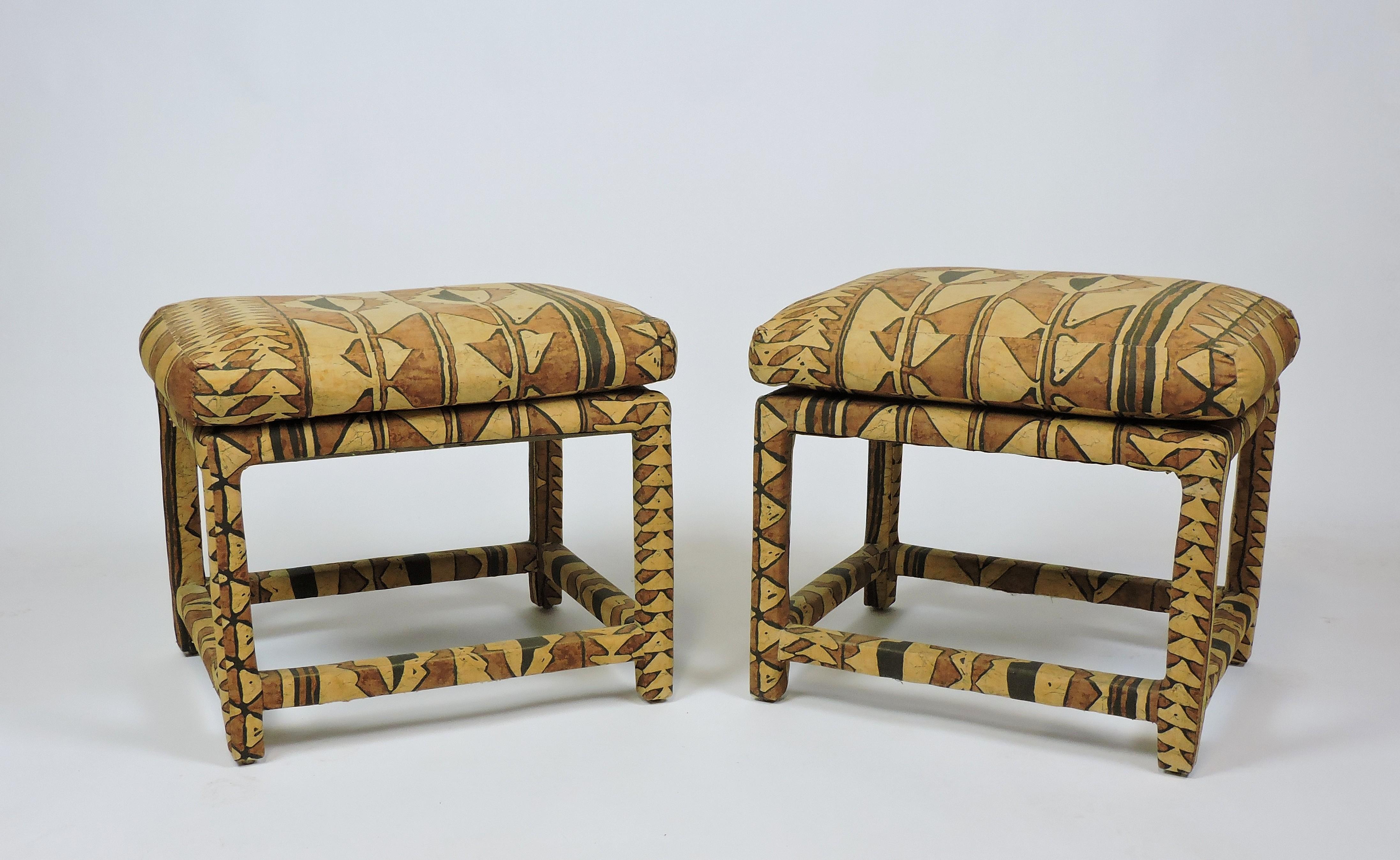 Upholstery Pair Baughman Mid-Century Modern Parsons Ottomans or Benches for Thayer Coggin