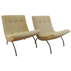 Pair of Mid-Century Modern Milo Baughman Scoop Lounge Chairs