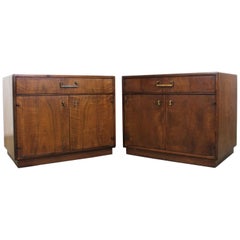 Pair of Mid-Century Modern Milo Baughman Style Founders Nightstands