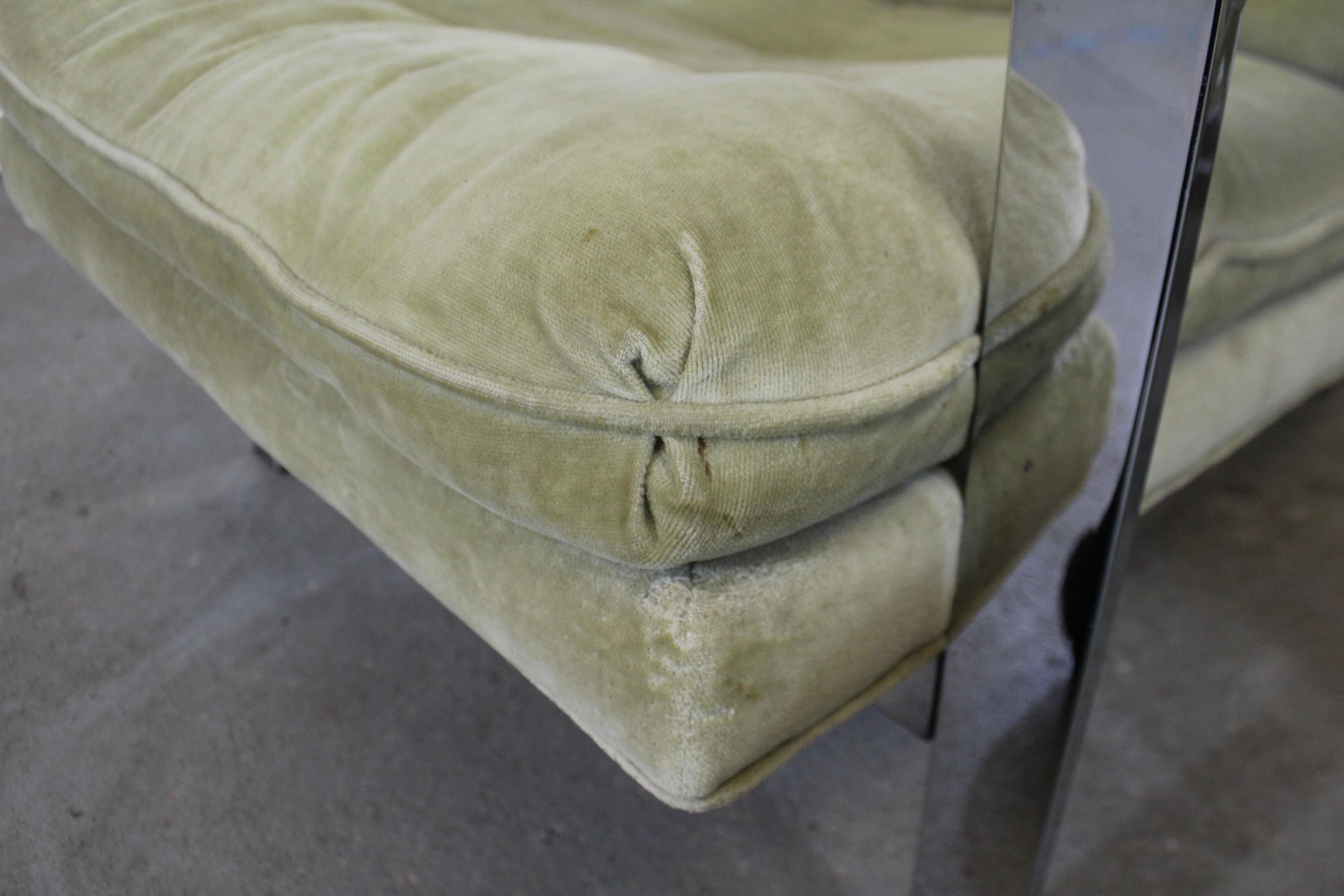Pair of Mid-Century Modern Milo Baughman Thayer Coggin Chrome Lounge Chairs 4