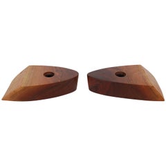 Pair of Mid-Century Modern Mira Nakashima Candleholders from Nakashima Studio