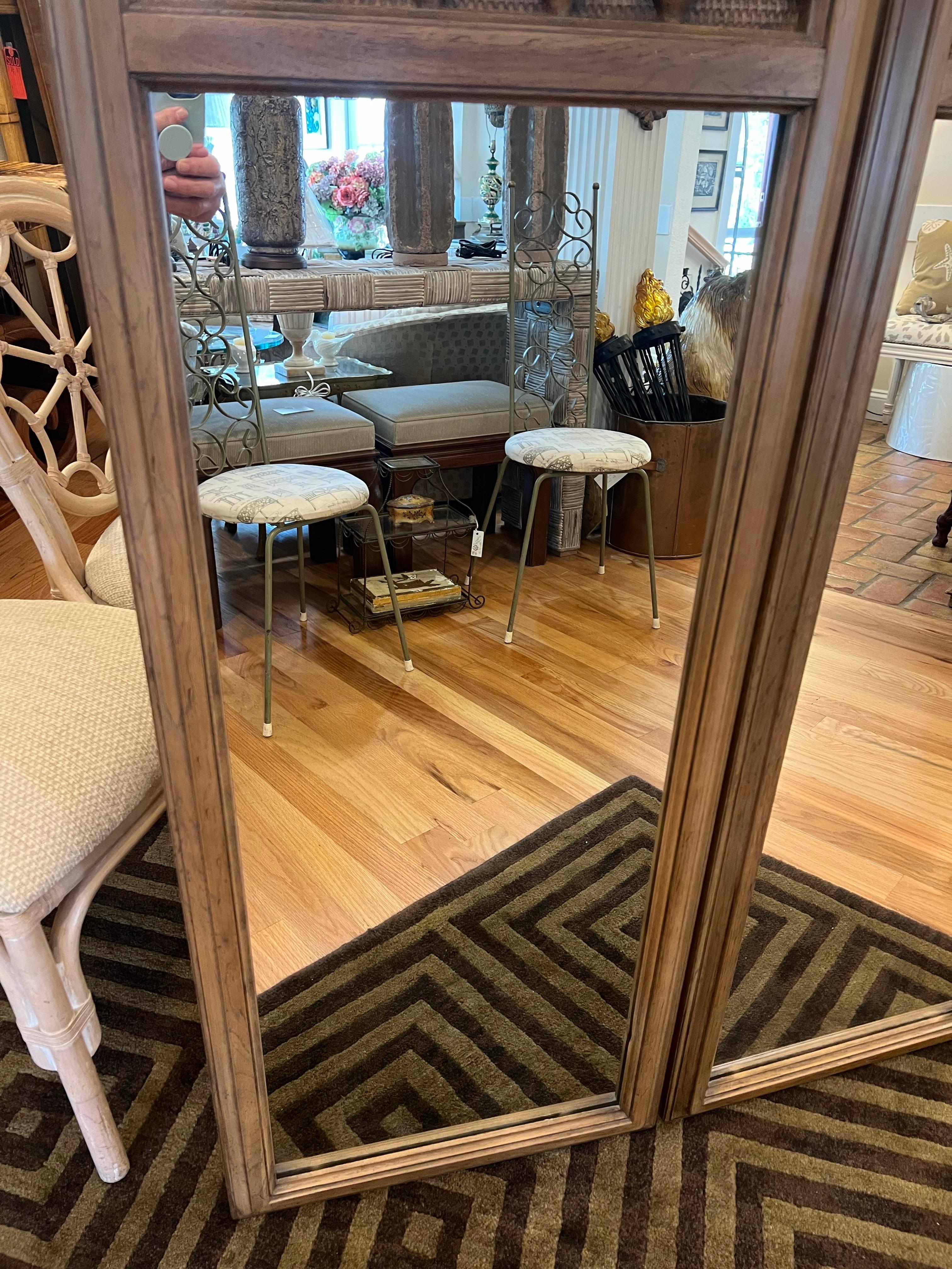 Late 20th Century Pair of Mid Century Modern Mirrors by Thomasville For Sale