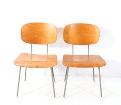 Pair of Mid-Century Modern Model 116 Side Chairs by Wim Rietveld for Gispen