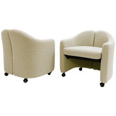 Pair of Mid Century Modern "Model Ps 142" Armchairs by Eugenio Gerli for Tecno -