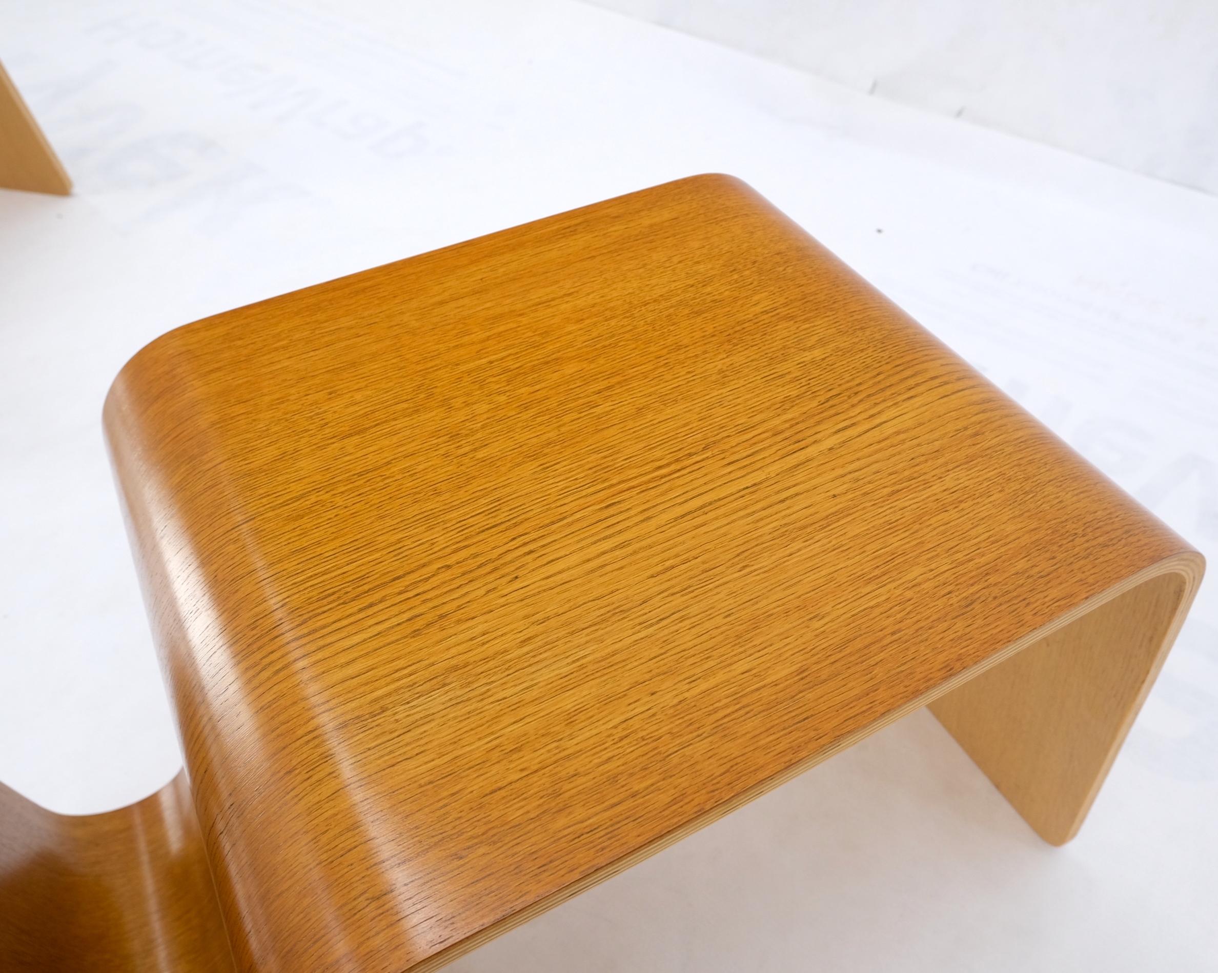 Pair of Mid-Century Modern Molded Plywood End Tables Magazine Racks Mint! For Sale 3