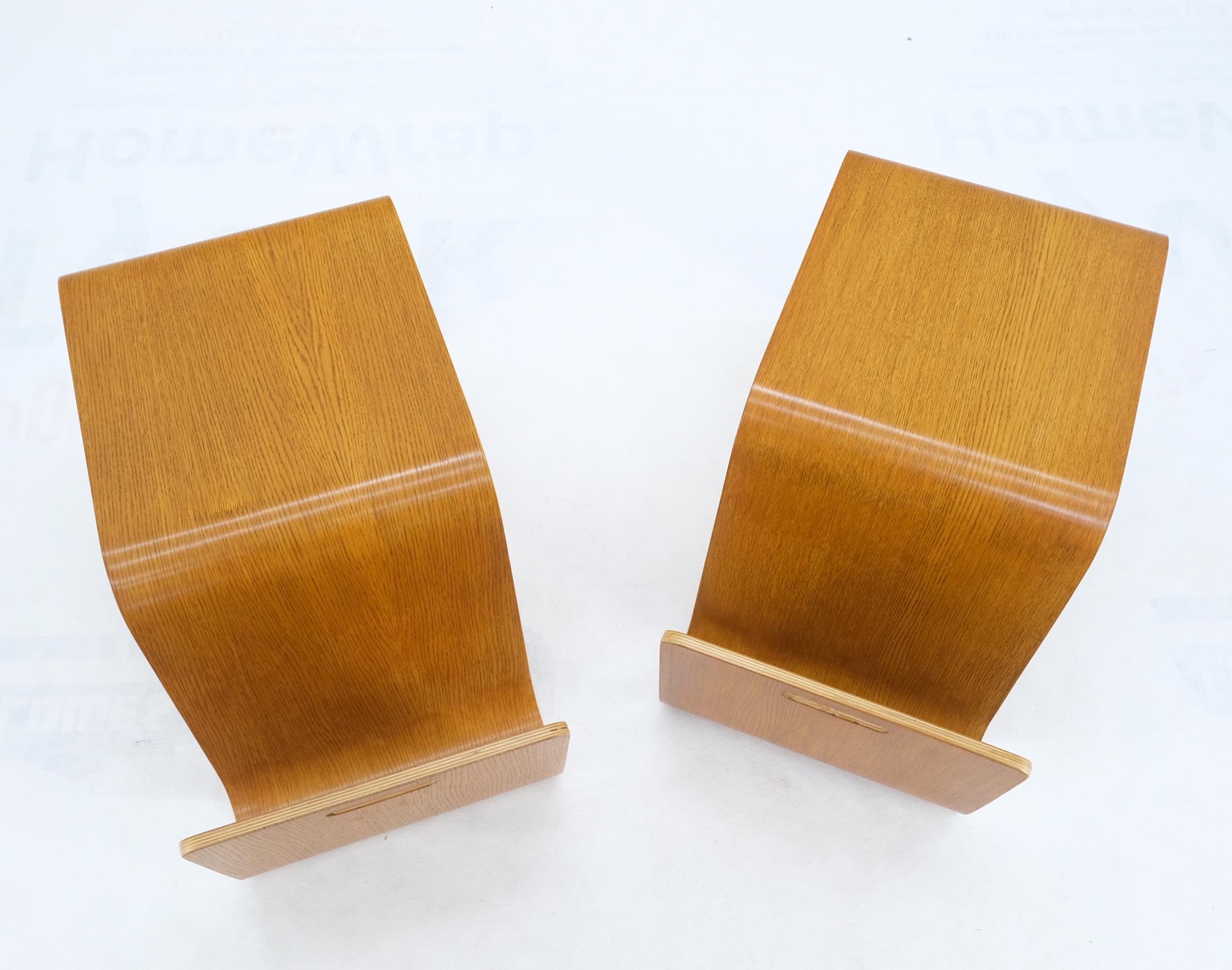 Pair of Mid-Century Modern Molded Plywood End Tables Magazine Racks Mint! For Sale 9