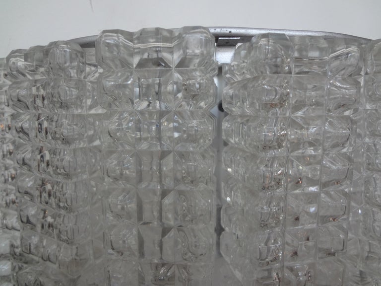 Italian Pair of Mid-Century Modern Murano Glass Block Sconces For Sale