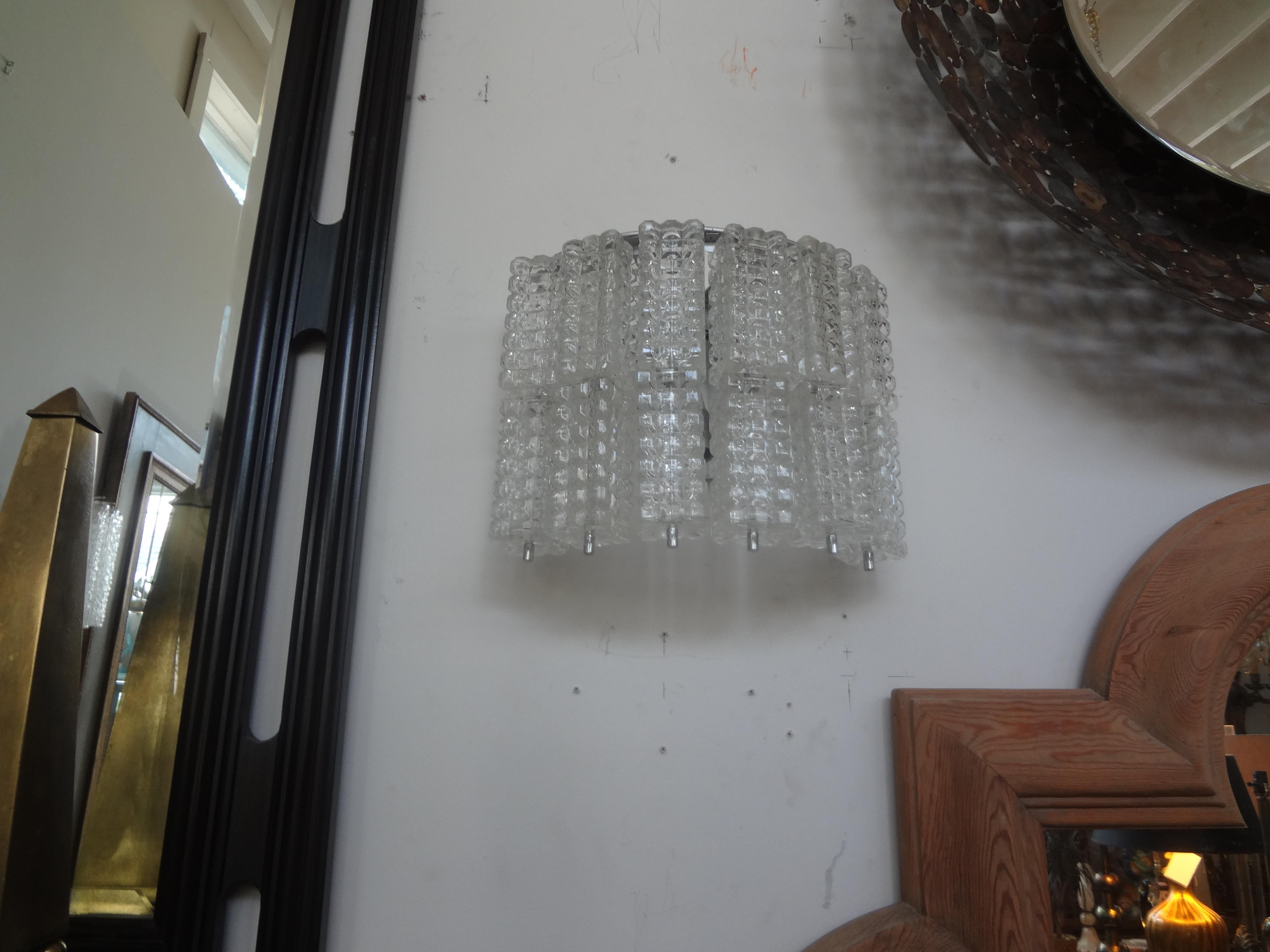 Mid-20th Century Pair of Mid-Century Modern Murano Glass Sconces For Sale