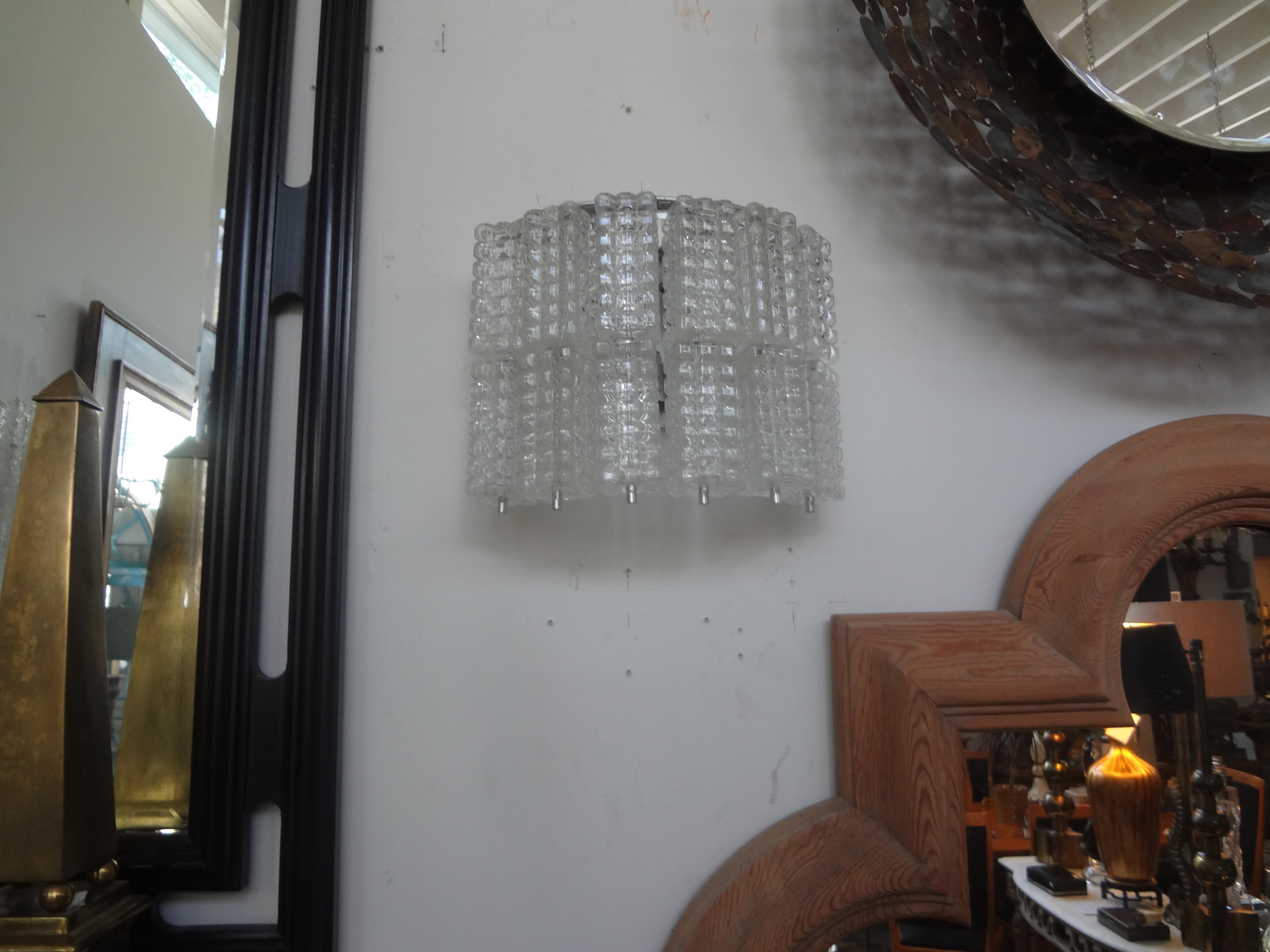 Pair of Mid-Century Modern Murano Glass Sconces For Sale 2