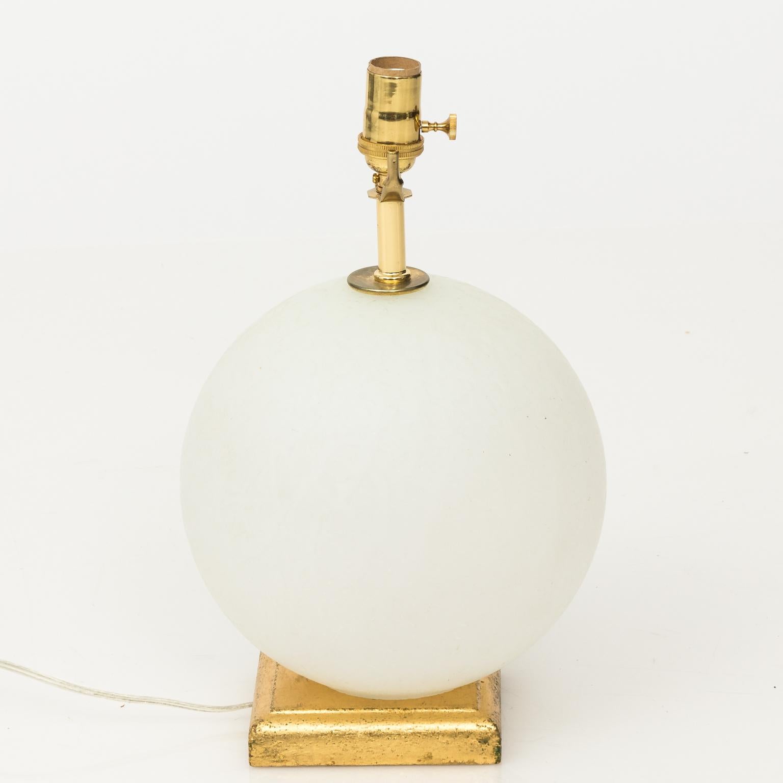 Pair of Mid-Century Modern Murano Glass Globe Lamps 2
