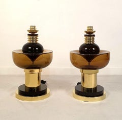 Pair of Mid-Century Modern Murano glass lamps