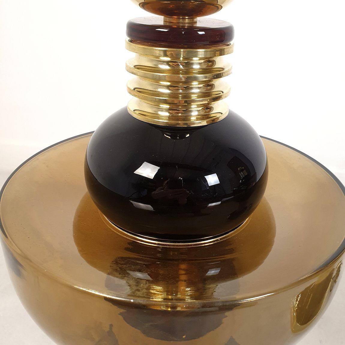 Paire de lampes en verre de Murano mi-siècle moderne Excellent état - En vente à Dallas, TX