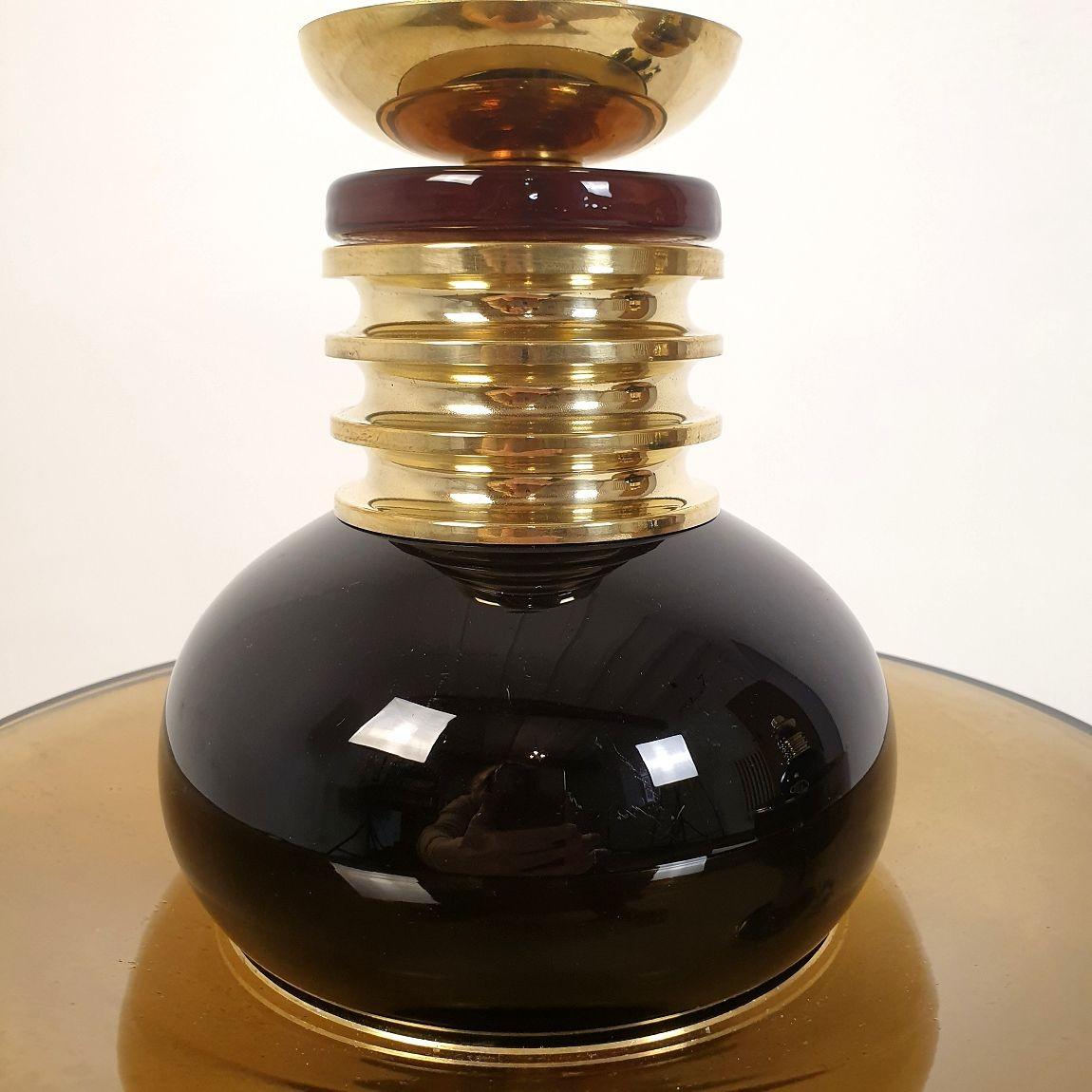 Pair of Mid-Century Modern Murano glass lamps (Ende des 20. Jahrhunderts) im Angebot
