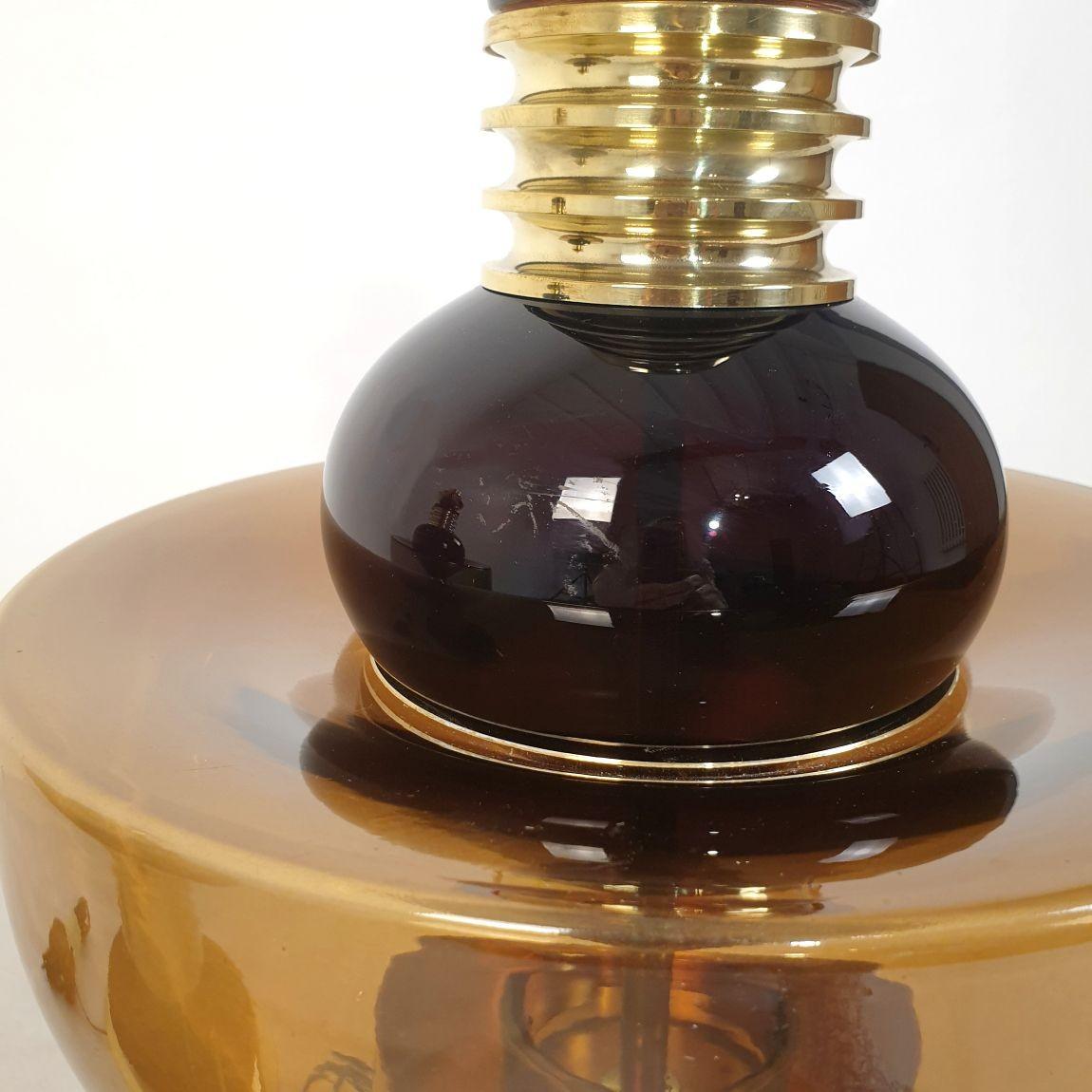 Paire de lampes en verre de Murano mi-siècle moderne en vente 2