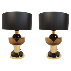 Pair of Mid-Century Modern Murano glass lamps