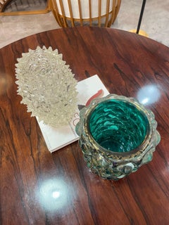 Coppia di vasi in vetro di Murano della serie “Lenti” in stile Mid-Century Modern, realizzati da Ercole Barovier