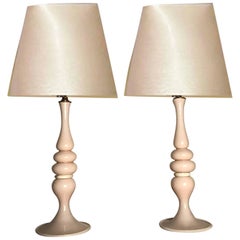 Pair of Mid-Century Modern Murano Glass Table Lamps