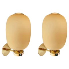 Pair of amber Murano Sconces, Italy