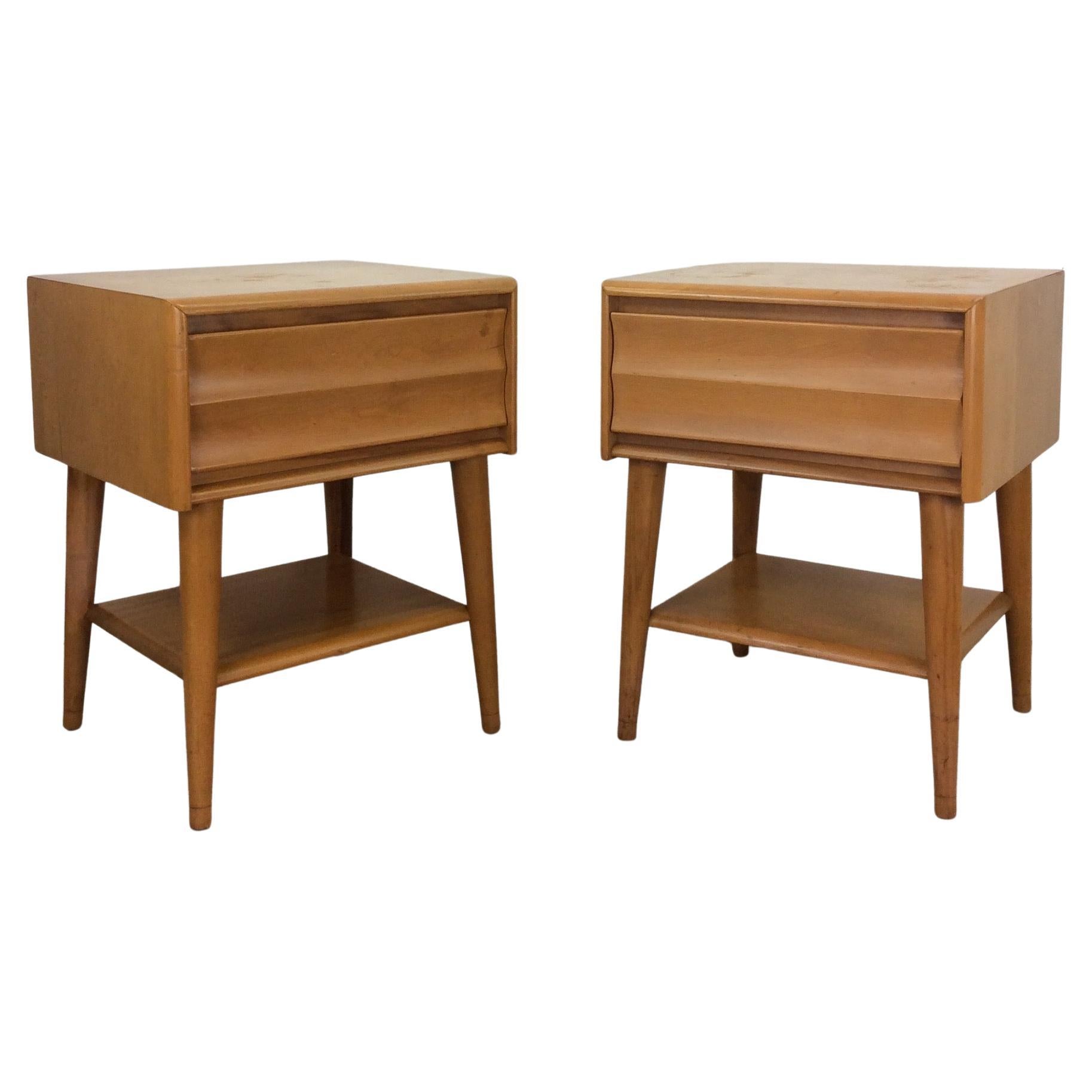 Pair of Mid Century Modern Nightstands by Heywood Wakefield