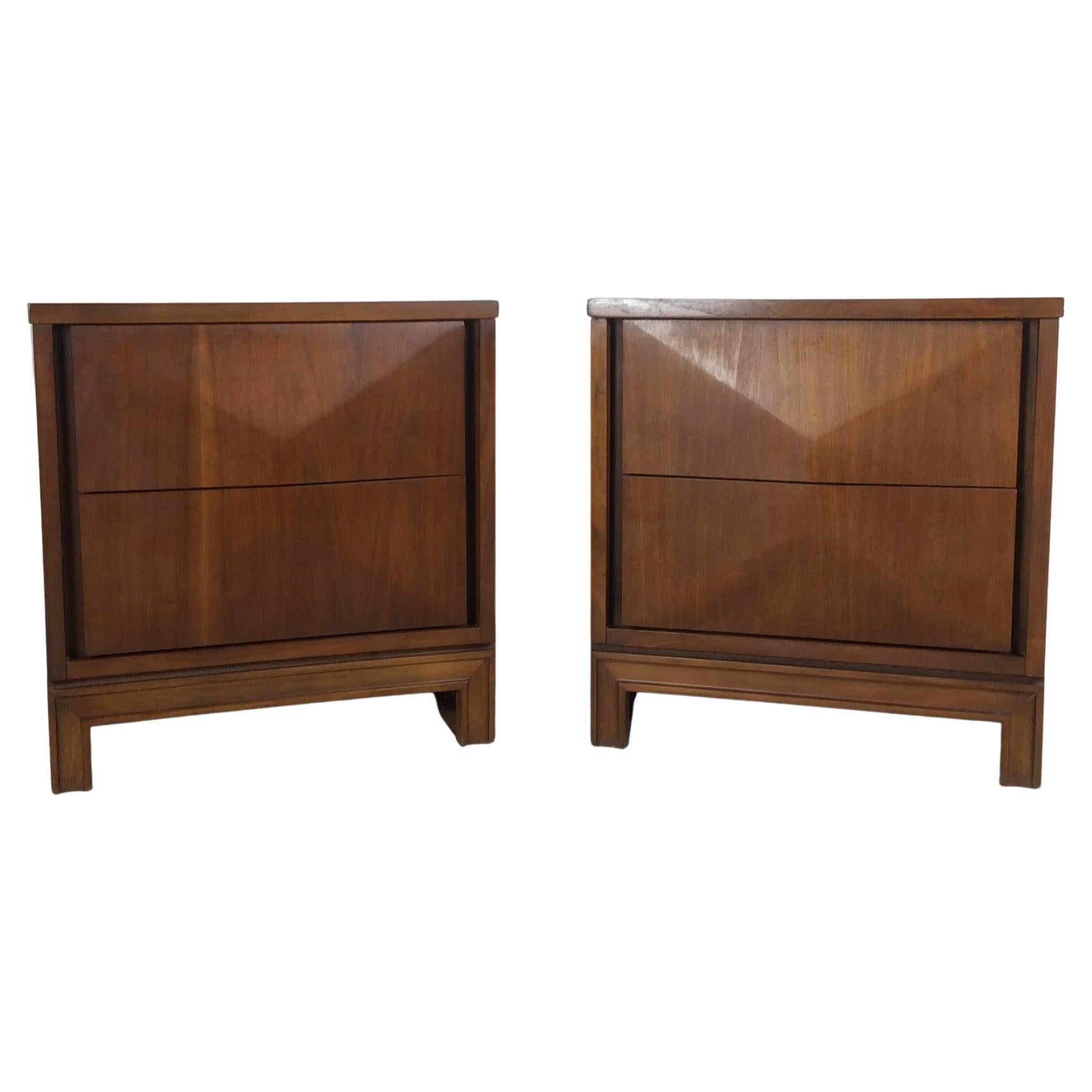 Pair of Mid Century Modern Nightstands by Johnson Carper