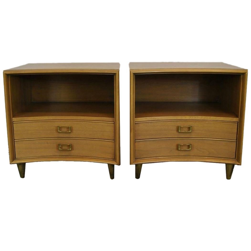 Pair of Mid-Century Modern Nightstands by Paul Frankl for Johnson Furniture