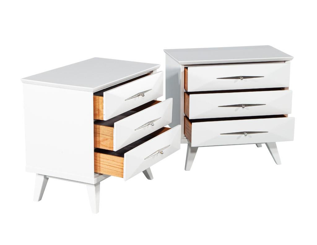 American Pair of Mid-Century Modern Nightstands Circa 1970’s For Sale