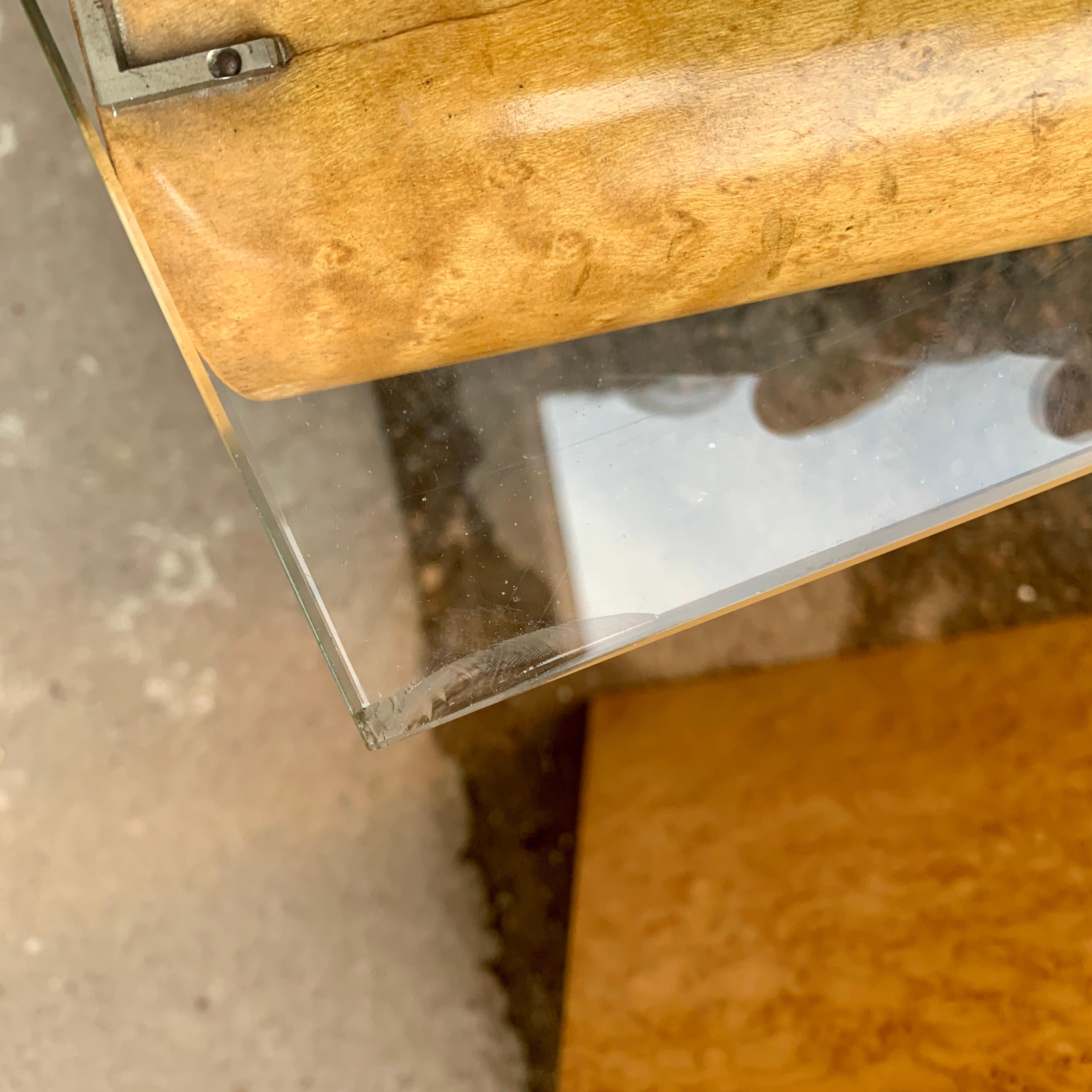 Pair of Mid-Century Modern Nightstands in Birch Burlwood, Sweden 4