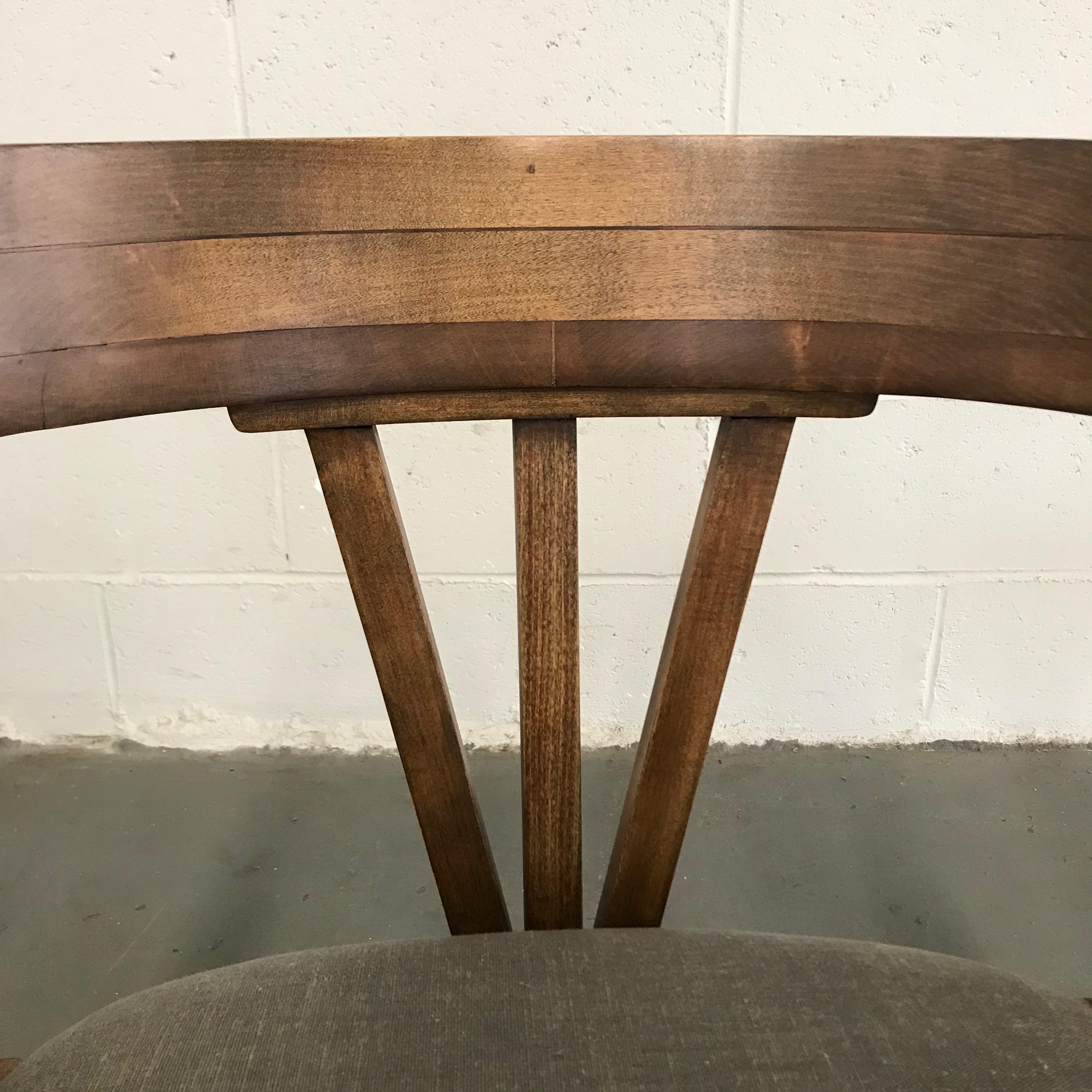 Pair of Mid-Century Modern Oak Compass Chairs 2