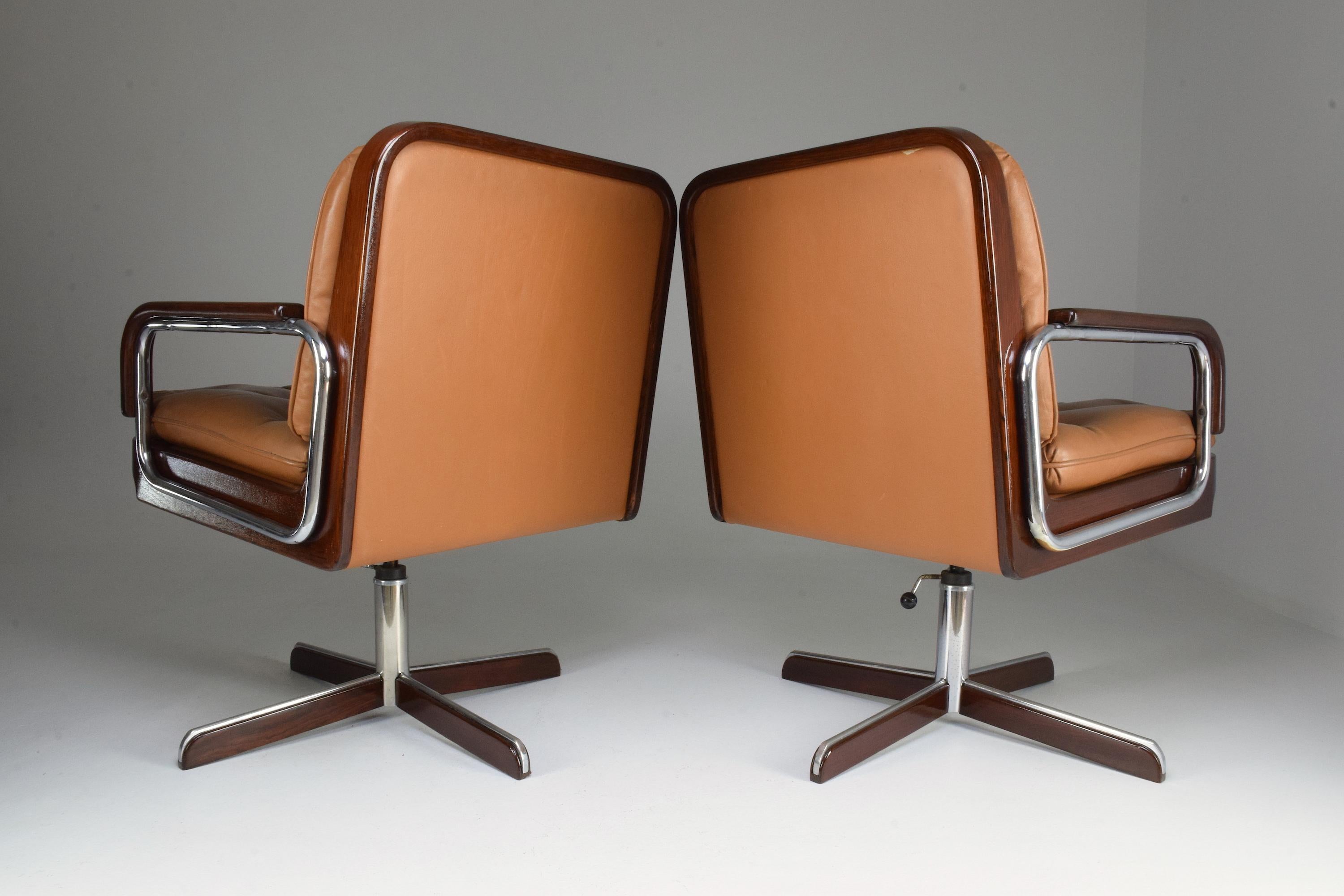 Pair of Mid-Century Modern Office Chairs by AG Barcelona, 1970s 4