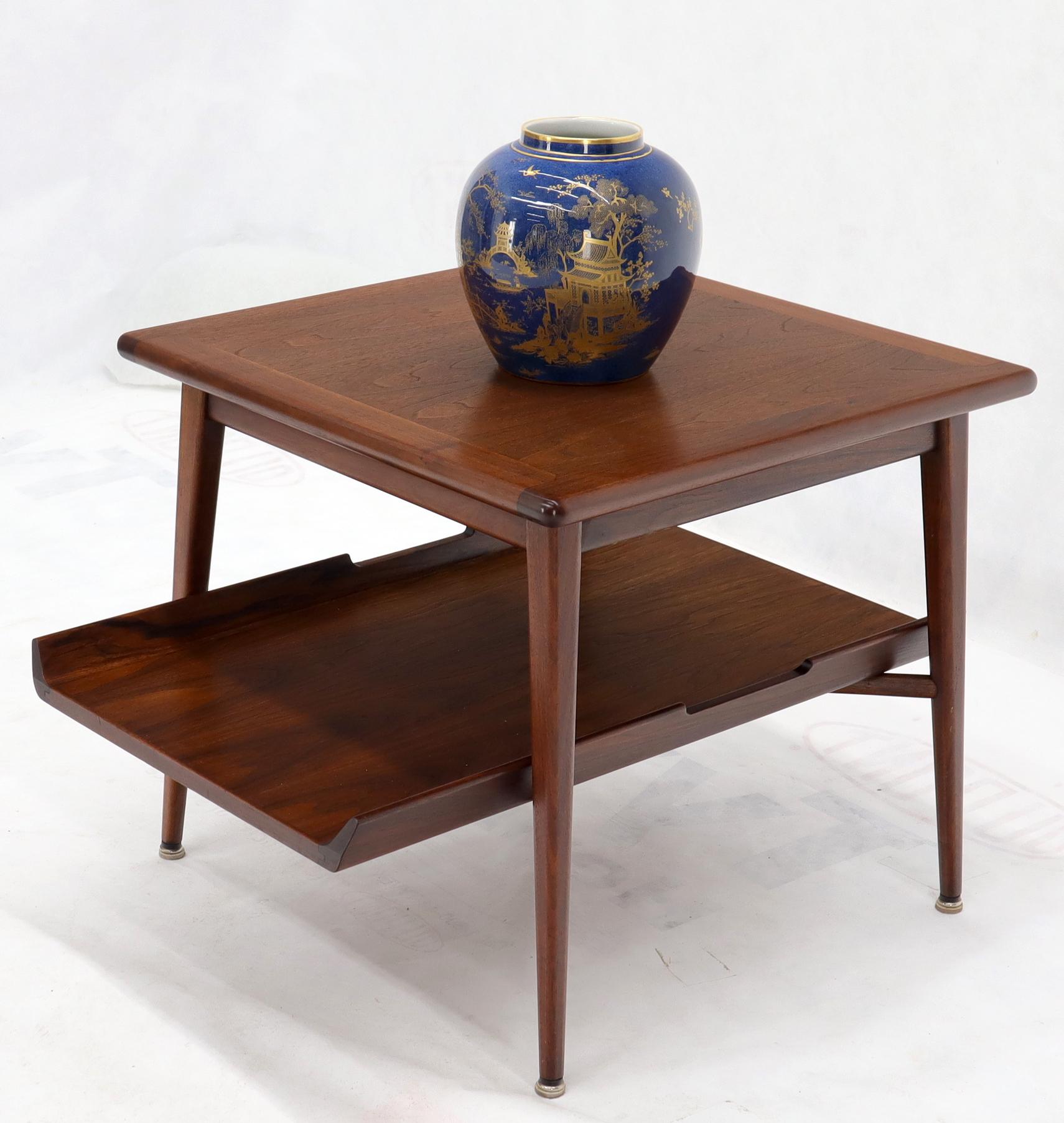 mid century modern walnut side table
