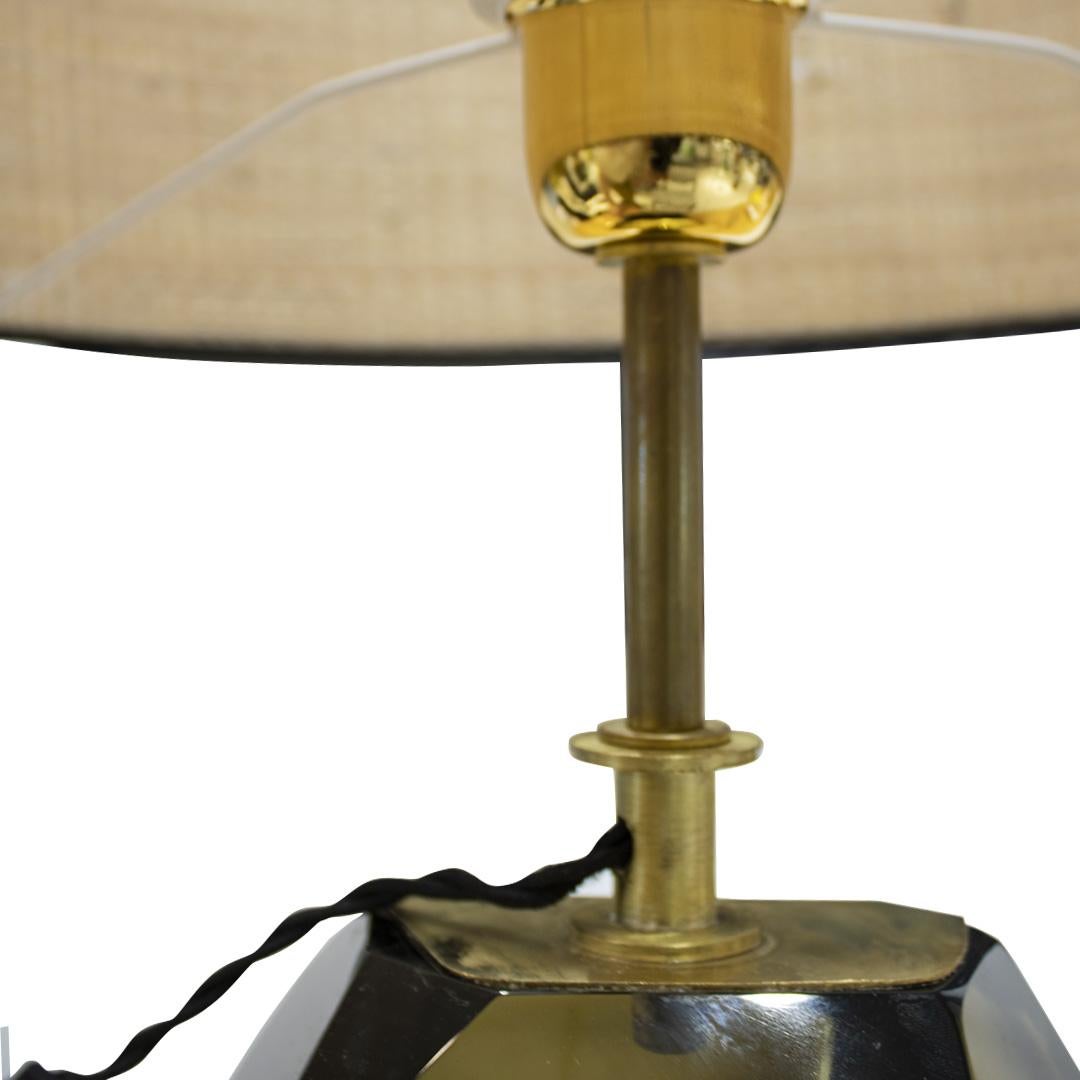 Mid-20th Century Pair of Mid-Century Modern Olive Green Murano Table Lamps, Italy, 1950 For Sale